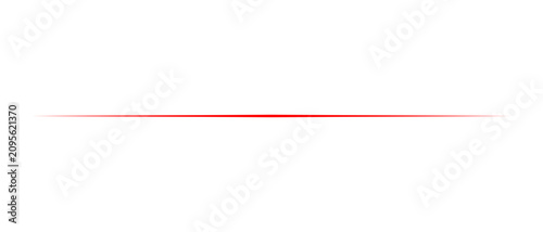 Fotografija Red horizontal line underline divider element thin tapered minimal design
