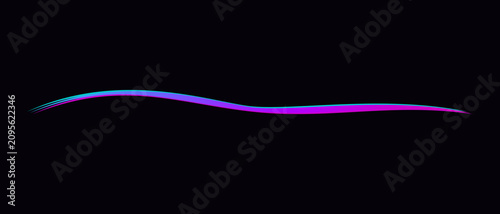 Cyberpunk neon glowing glitch wavy line divider modern tech layout