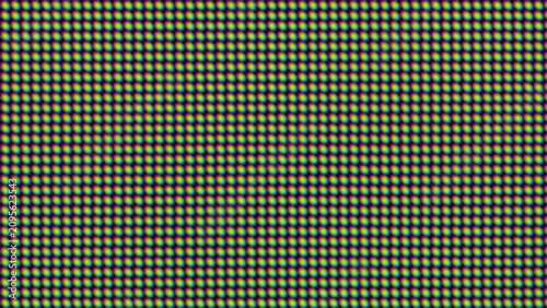 Foto Cyberpunk neon halftone dot gradient glitch chromatic aberration texture backgro