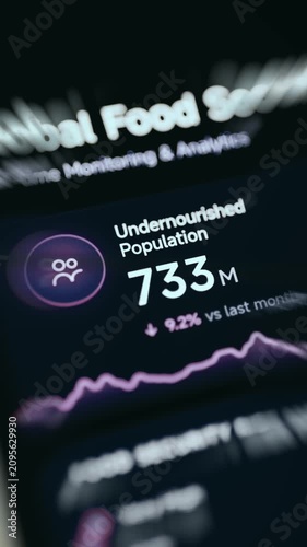 Undernourished population data from Global Food Security dashboard