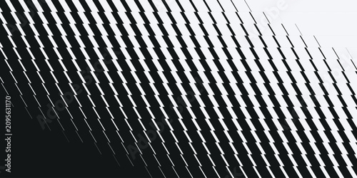 Konstfotografi Diagonal halftone pattern with staggered lines on a white background a monochrom