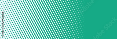 Obraz na plátne Diagonal linear halftone pattern with teal and white coloration a modern abstrac