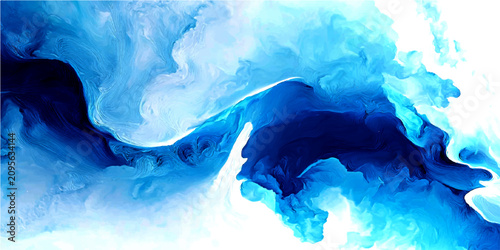 Bilde på lerret Mesmerizing abstract visualization of ocean currents, depicting a dynamic interp