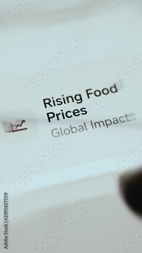 Active alert of rising food prices with a global impact