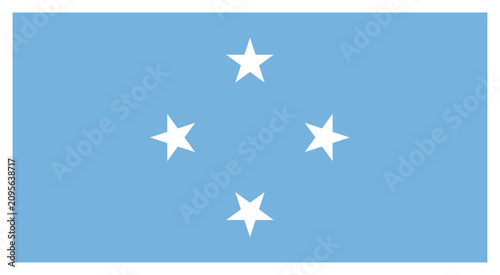 Tableau sur toile Rectangle Federated States of Micronesia Flag Oceania Country