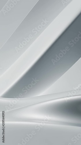 Abstract silver fluid waves and metallic textures.