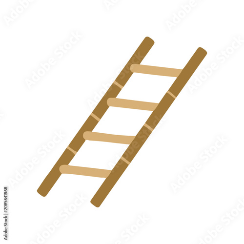 Obraz na płótnie Wooden Ladder Steps Structure.