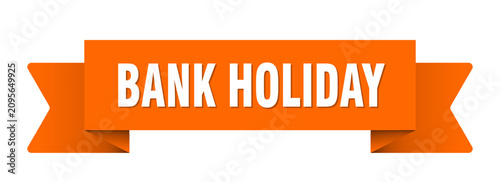 Photos bank holiday ribbon isolated on transparent background
