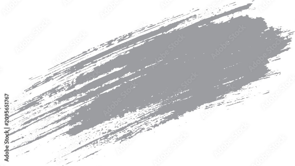 Obraz premium Black paint streak with rugged dry brush texture Expressive black brush stroke isolated on white background