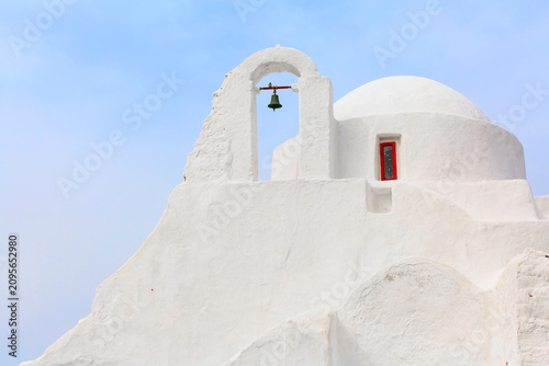 Canvas Print White Paraportiani Church, island Mykonos, Greece