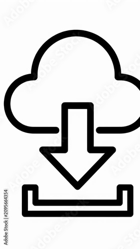 Simple black curved line on white background.