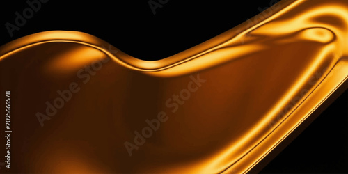 Bild auf Leinwand Abstract golden liquid metal texture with a dark background, flowing and rippling with a luxurious sheen, evoking a sense of wealth and sophistication