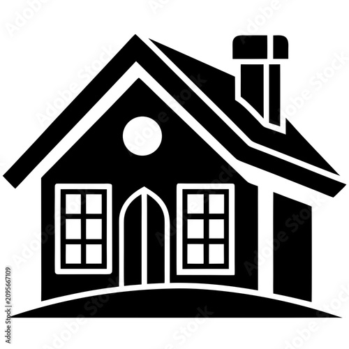 Clean home symbol suitable for navigation menus, dashboards, and digital platform graphics.