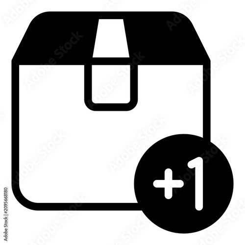 Buy One Get One Offer Black Friday Sale Solid Vector Icon