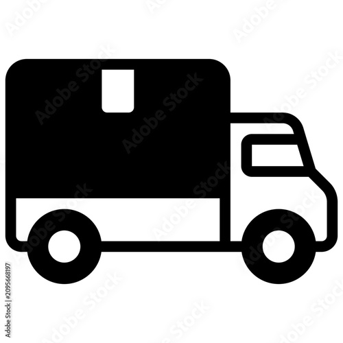 Black Friday Sale Free Shipping Solid Vector Icon Design