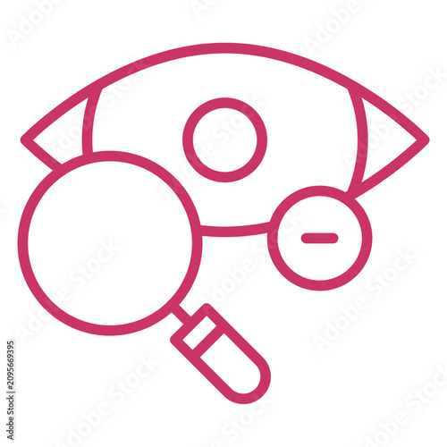 Manual Eye Examination Icon Style