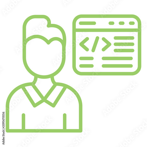 Citizen Developer Male Icon Style