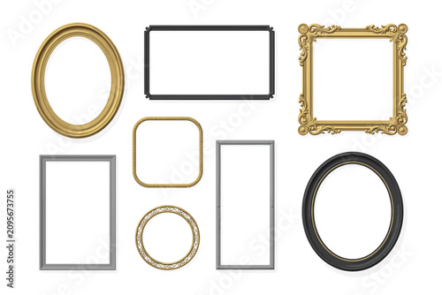 Picture Frames Isolated on White Background