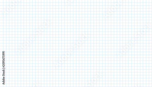 Принти на полотні Graph paper background with blue square grid on white sheet