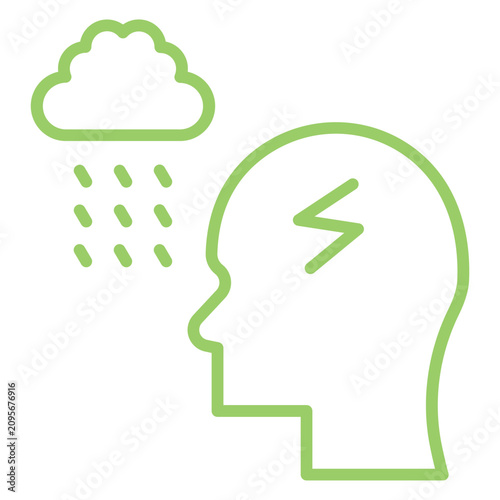 Slika na platnu Depression Icon Style
