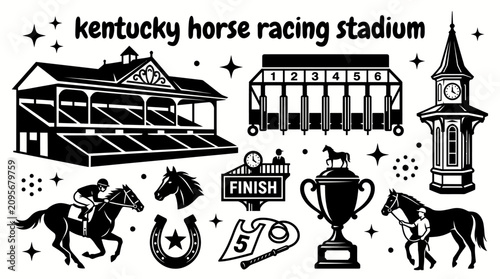Photos world famous horse racing venue in kentucky featuring championship racetrack gra