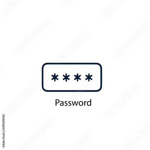 Password vector icon illustration sign