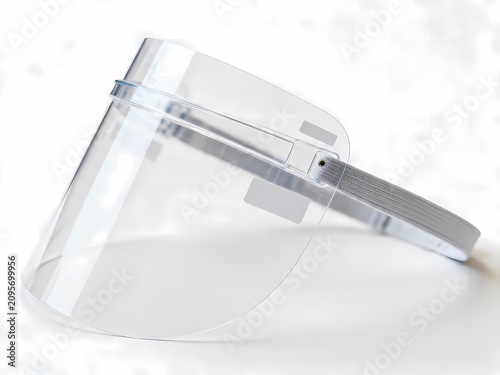 Clear plastic face shield protective visor for medical and personal safety