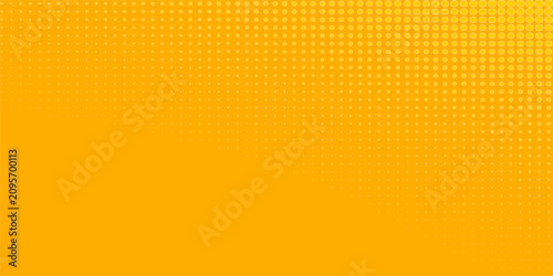 Cuadro en lienzo Yellow orange halftone pattern