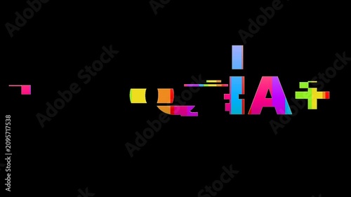LGBTQIA+ Pride Month Celebration Concept with Rainbow text and Diverse Characters Animation Style.