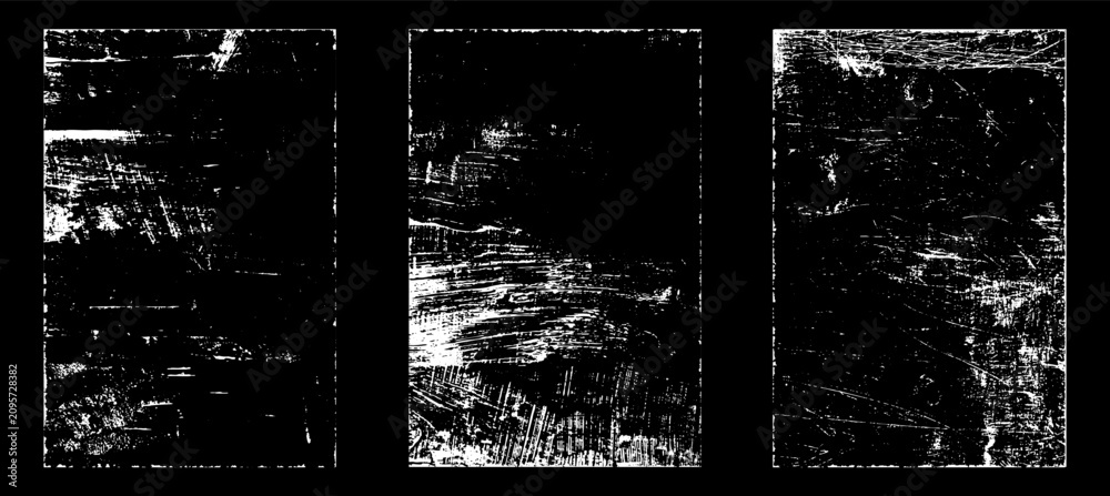 Fototapeta premium Grunge worn paper effect. Overlay texture stamps with old paper. Stamps distress grain surface dust and rough background concept. Illustration place over object to create grunge effect. Vector EPS10. 