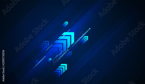 Modern Light blue Arrows rise across a futuristic background, illustrating growth, upward progress, and increasing financial performance. Perfect for Finance, business