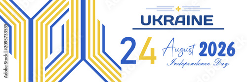 Foto Elegant Ukraine National Independence Day 24 August Celebration Poster Template