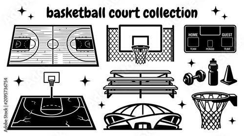 Fotografie indoor and outdoor basketball courts featuring hardwood floors street courts hoo
