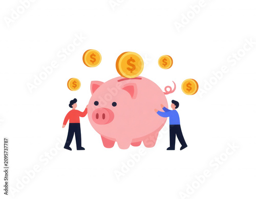 Piggy Bank Saving Money Transparent Background