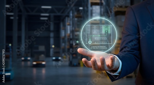 AI Warehouse Navigation System with Smart Autonomous Robot Route Optimization and Logistics Management
