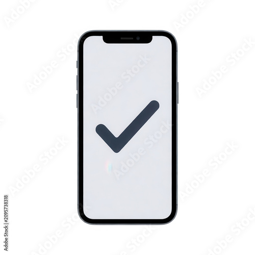 Smartphone with Checkmark Icon Transparent Background