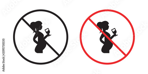 Obraz na płótnie No alcohol during pregnancy period  sign