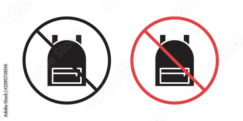 Slika na platnu No backpacks allowed sign