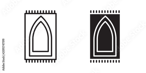 Bild auf Leinwand Prayer rug icon