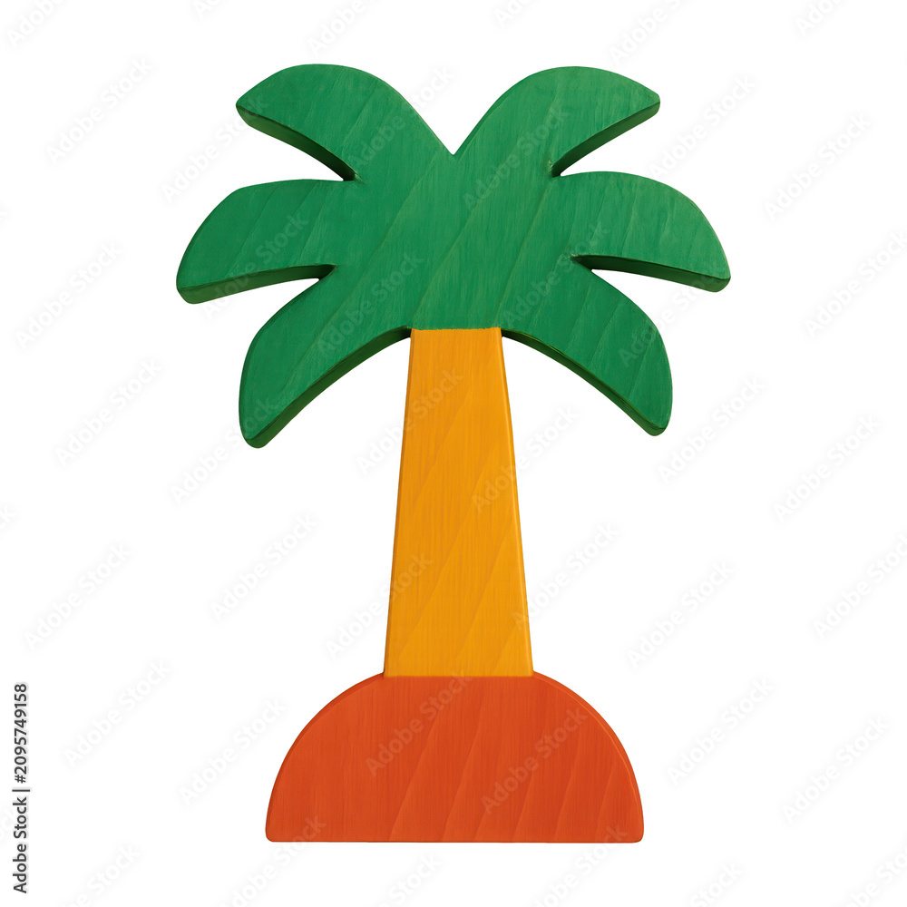 Obraz premium PNG Colorful tropical palm tree illustration.