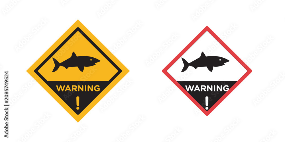 Foto Shark warning sign