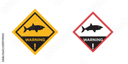 Foto Shark warning sign