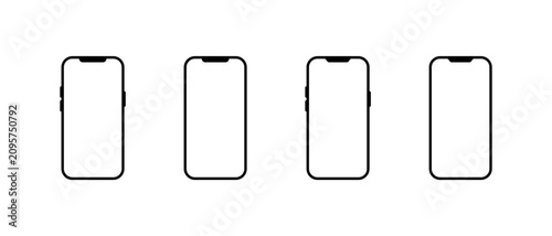Fotografía Smartphone mockup icon set