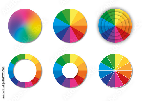 Colour wheels, illustration