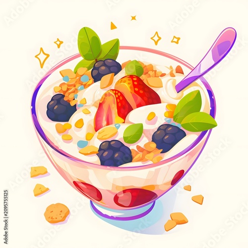 Colorful Fruit Parfait