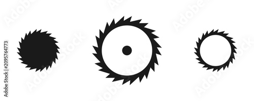 Принти на полотні saw blade logo design, symbol, icon, vector, industry, vintage, wood sawing logo