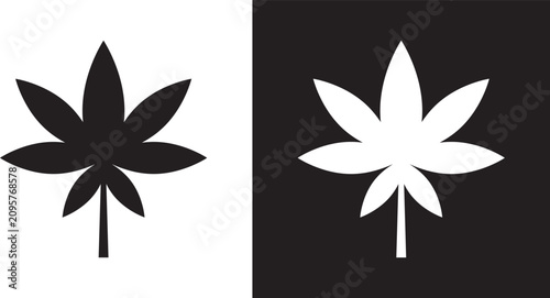 Canvastavla Cannabis leaf icon