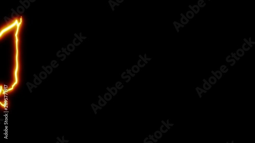 Gold Electric lightning spark loop effect animation