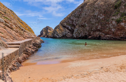 The famous small beach of the Berlenga