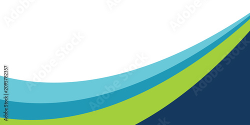 White background with blue green waves banner concept
